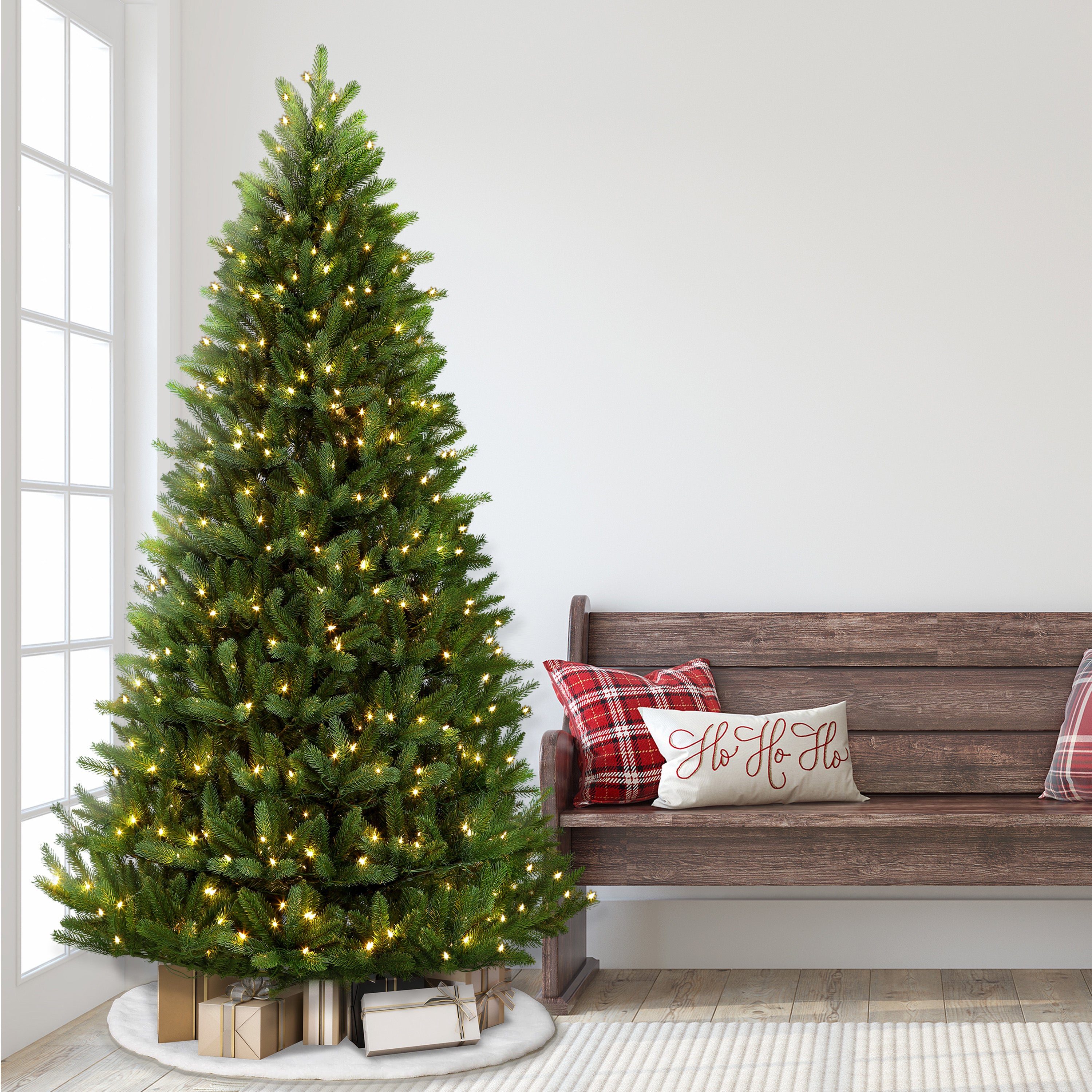 4.5ft Pre-Lit Glacier Fir Christmas Tree